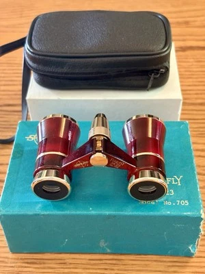 Vtg Red Swift Opera Glass Fire-Fly 3X, 23 Model No. 705 w/ Box & Carrying Case - Image 1 of 4