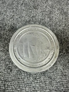 Vintage Aluminium Faltbecher mit Deckel Segelboot Design faltbar Reisebecher - Bild 1 von 6