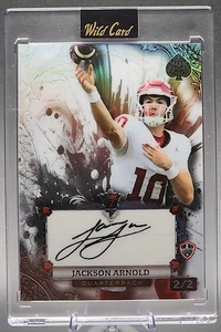 Jackson Arnold 2/2 2024 Wild Card 7 Card Studs PRC Auto White Silver Auburn SSP - Picture 1 of 2