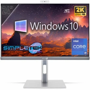 All IN One 24 " 2k 75hz I9 9° Gen Win 10 RAM 32gb SSD 2tb Gpu Gtx1660 6gb Gaming - Picture 1 of 9