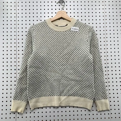 Suéter de Lana Fjallraven Crema Mujer Ajuste Mediano Pequeño Pullover Ojo de Pájaro Kit Foto 1 de 4