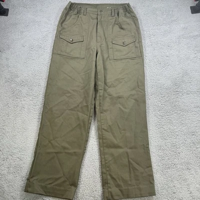 VINTAGE  Boy Scout Pants Mens 32x29 Green BSA Uniform Cargo Cotton - Image 1 of 4