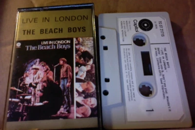 EX RARE PAPER LABEL CASSETTE TAPE The Beach Boys LIVE IN LONDON w/ PET SOUNDS UK - Image 1 of 4