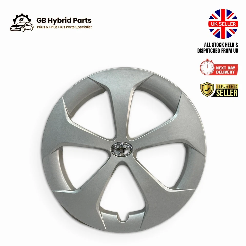 Cubierta de moldura de rueda plateada Toyota Prius 2009-2015 | Única | Nueva Foto 1 de 3