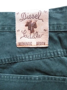 Diesel Saddle Jeans Hose W 34 /L 34 Grün ! Kupfer Sattel, Made in Italy ! KULT ! - Bild 1 von 3