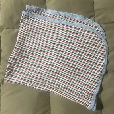 Manta térmica para bebé Gerber borde azul rojo blanco rayas tejido gofre algodón Lovey Foto 1 de 4