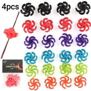 4pcs Archery Bowstring Stabilizer Recurve Compound Bow String Stop Damper Shoot - Picture 1 of 18