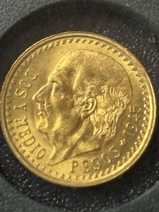 Mexico 1945 Gold 2.5 Pesos BU .0603 AGW TROY OZ - Picture 1 of 4