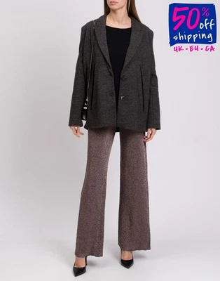 RRP €511 MAJESTIC FILATURES Blazer Jacket Size 1/S Wool Blend Made in Portugal - Image 1 of 4