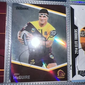 Josh McGuire Signed 2014 Traders Parallel NRL card Brisbane Broncos - Picture 1 of 1