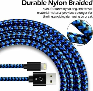 CUGUNU Nylon Braided Cable Compatible with iPhone Charger 5 Pack3/3/6/6/10FT ... - Picture 1 of 6