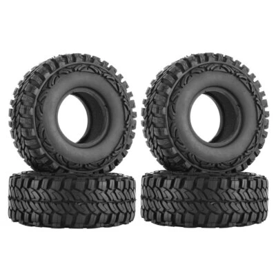 4PCS 114MM 1.9Inch Rubber Tyres Wheel Tires for 1/10 Axial SCX10 90046 CC01 D90 - Image 1 of 4