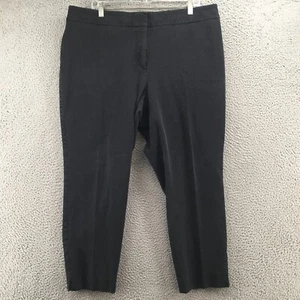 Talbots Chatham Ankle Chino Pants Womens 20W (Actual 39X26) Black High Rise Zip - Picture 1 of 17