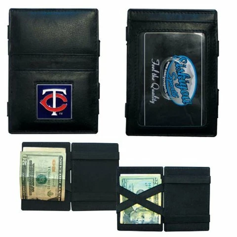 MLB MINNESOTA TWINS JACOB'S LADDER STYLE LEATHER WALLET NEW Cover