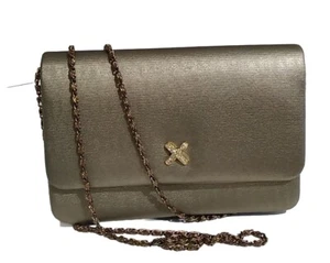 Jane Shilton Clutch Gold All Occasion Bag Long Chain Embellished New - Picture 1 of 9