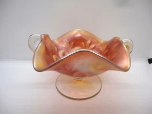 VINTAGE DUGAN CALÉNDULA CARNAVAL VIDRIO 2 ASAS CUENCO 3.5" alto - Imagen 1 de 4