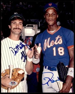Don Mattingly Darryl Strawberry 8 x 10 Photo Signed Auto PSA/DNA Mets Yankees - Picture 1 of 4
