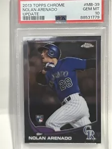2013 TOPPS CHROME UPDATE NOLAN ARENADO #MB-39 RC PSA 10 GEM MINT ROOKIE - Picture 1 of 2
