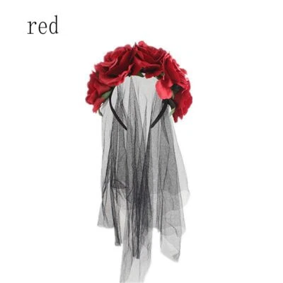 Niñas Damas Banda para el cabello Flor Tocado Halloween Sombrero Diadema Día de Muertos Foto 1 de 4