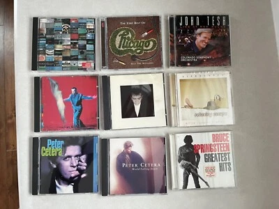 CD lot of 9 Bruce Springsteen Chicago Greatest Hits Peter Cetera Gabriel Tesh + Foto 1 de 3