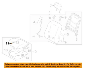 MAZDA OEM 10-11 3 Seats Tracks Front Seat Components-Cushion Cover BBM58811102 - Picture 1 of 2