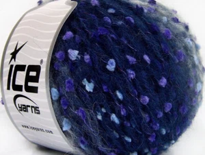 6-Skein Lot Alpaca Punto Yarn merino wool Bulky 6x50g/80m Blue Purple Grey - Picture 1 of 4