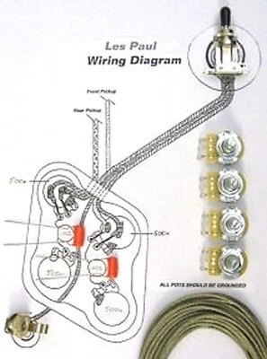 CD GUITARS Kabelsatz für Gibson LP Les Paul - Switchcraft, CTS, O/Drop usw.