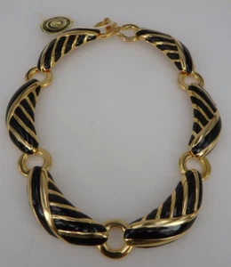 Neugablonz LaNouveaute: Auffälliges Design Collier Emaille um 1980 (116953) - Picture 1 of 6