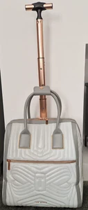 Ted Baker Grey Wheeled Cabin Travel Bag With Adjustable Telescopic Handle - Picture 1 of 17