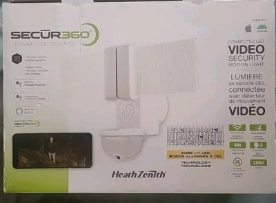 Heath Zenith Sercur360 WiFi LED Motion  Video Security Light HZ-9309-WH-G L6 - Image 1 of 2
