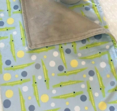 Manta Regalo Bebé Caimán Minky Cocodrilo Selva Safari Ducha Regalo Gator Foto 1 de 4