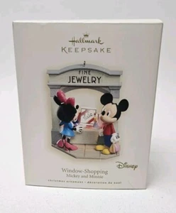 Hallmark 2008 Mickey & Minnie Window Ring Shopping Disney Keepsake Ornament NEW - Picture 1 of 7