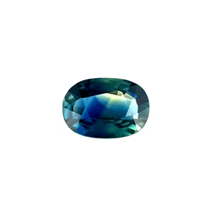 Unique UNTREATED Parti Colour Australia Sapphire 0.91ct Blue Green 7.2x5mm VVS - Picture 1 of 3