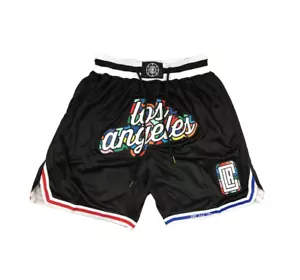 Premium Retro LA Clippers Basketball Shorts Streetwear Hypebeast - Picture 1 of 2
