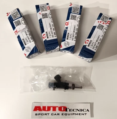 KIT 4 INIETTORI BOSCH 0280158124 390 cc. ABARTH 500 595 695 FERRARI MASERATI Foto 1 de 3
