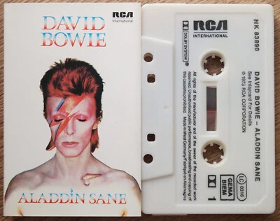 DAVID BOWIE - ALADDIN SANE (RCA NK83890) 1980s EUROPE CASSETTE REISSUE - SMOOTH - Image 1 of 3