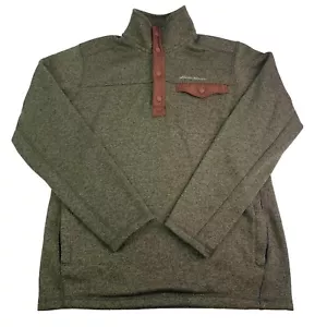 Eddie Bauer Herren Pullover Henley Jacke Forest Green Größe M - Bild 1 von 8