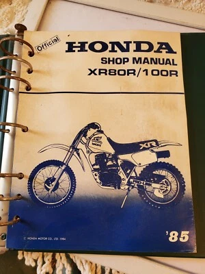 MANUAL DE TALLER DE MOTOCICLETAS ORIGINAL HONDA XR80R/100R 1985 XLNT caja6 Foto 1 de 4