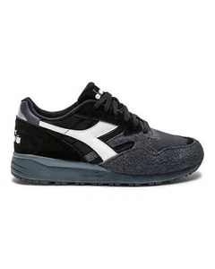 Chaussures Diadora N902 Hairy Suede Baskets Cuir Noir - Picture 1 of 6