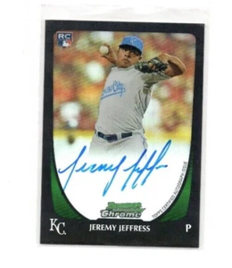 Jeremy Jeffress 2011 Bowman cromo autógrafo refractor RC #488/500 realeza - Imagen 1 de 2