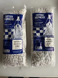 Lote de 2 bolsas azules EME cabezal de algodón 4 capas #16 NUEVAS - Imagen 1 de 2