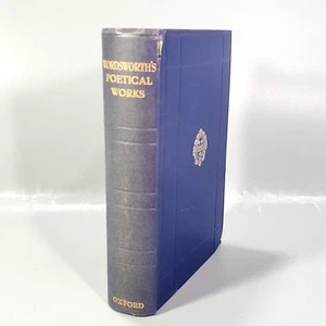 Poetical Works of Wordsworth 1936 Oxford Press VTG Book Thomas Hutchinson HC - Foto 1 di 24