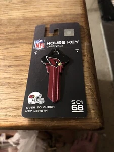 4EA ARIZONA CARDINALS NFL HOUSE KEY SC1 68 NEW NOT CUT AUCTION IS FOR 4 KEYS - Picture 1 of 3