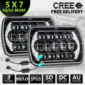 5x7'' 7x6'' inch H4 LED Headlights Bulbs Hi/Lo DRL for 1983-2004 Toyota Hilux - Picture 1 of 12
