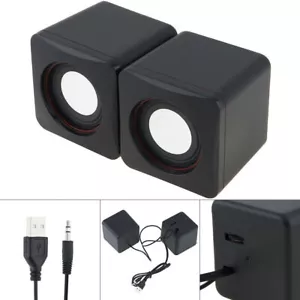 3.5mm USB Wired Computer Speakers Stereo For PC Laptop Notebook Desktop New - Picture 1 of 10