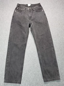 Princess Polly schwarze Denim Jeans Crossover Taille Knopfleiste Damen 2 100 % Baumwolle - Bild 1 von 13