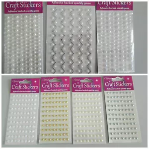 ELEGANZA SELF ADHESIVE GLITTER GEMS CRAFT STICKERS DIAMANTE VARIOUS DESIGNS. - Picture 1 of 60