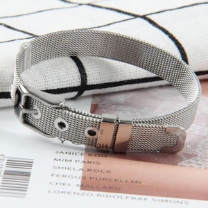 Stainless Steel Mesh Chain Bracelet Man Miss Mens Hand for Metal Bracelets - Picture 1 of 11