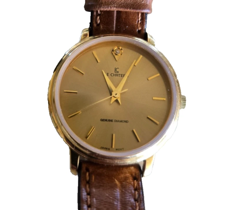 Reloj Le Chateau Diamante Genuino - Chapado en Oro 18K - 2011L, Hermoso Foto 1 de 4