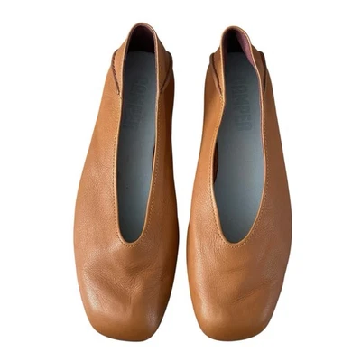 Camper Mujer Talla EU 39 US 8.5 Casi Myra Ballet Planos Cuero Sin Cordones Tostado Usado en Excelente Condición Foto 1 de 4